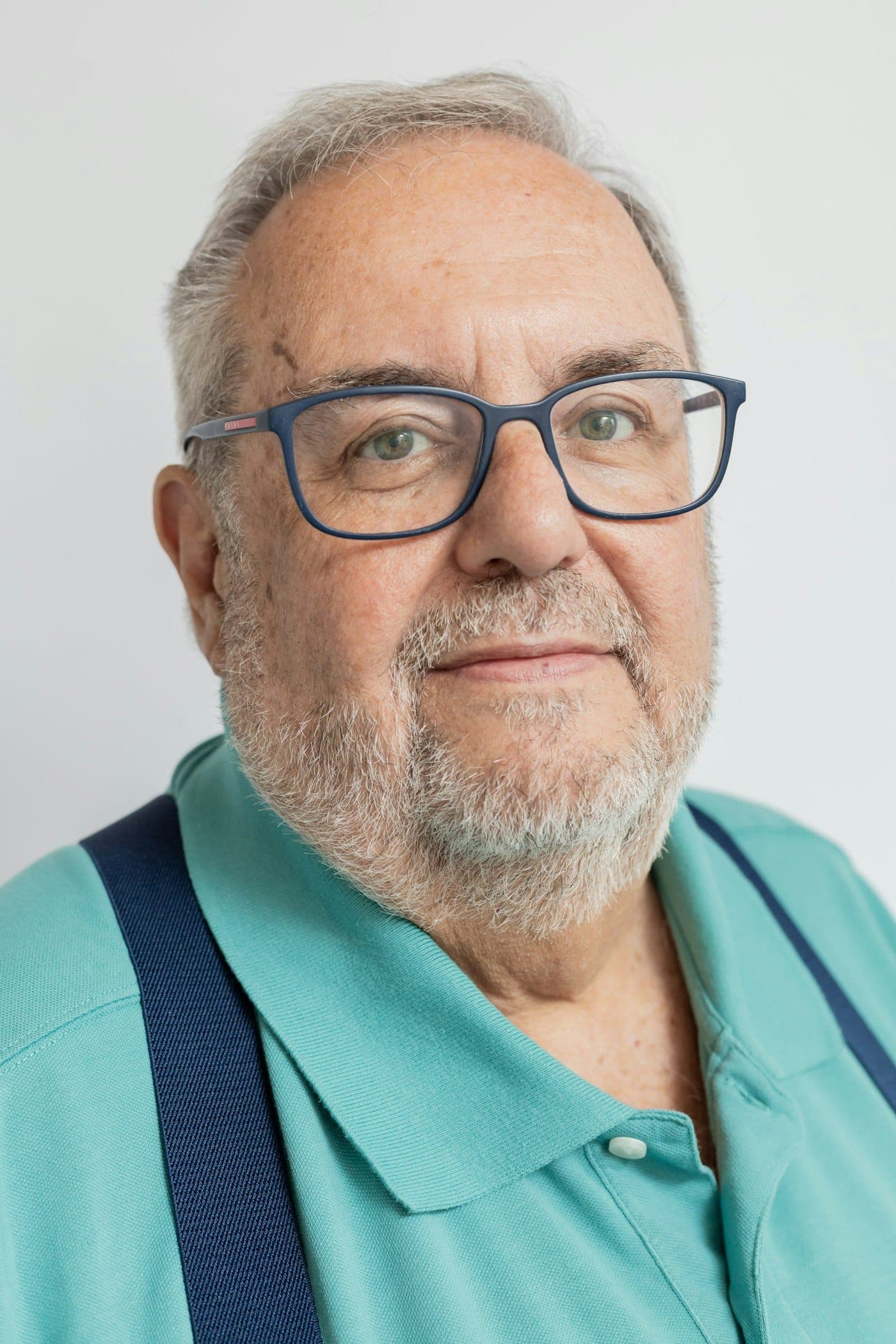 Smiling older man wearing glasses